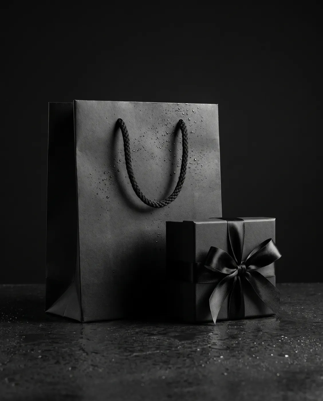 Einkaufstüte und Geschenkbox